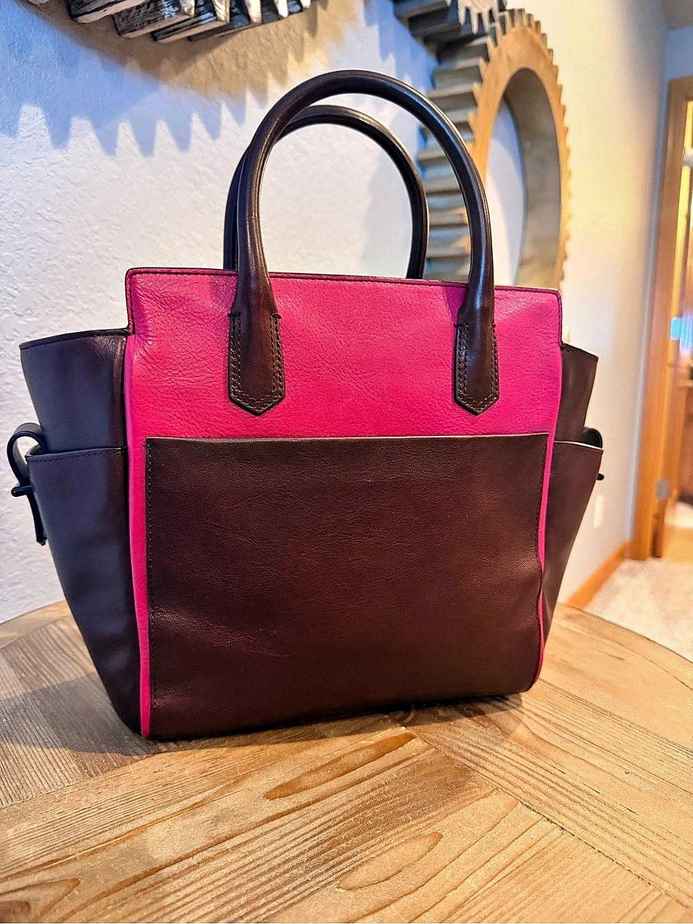 Reed Krakoff Atlantique Mini Tote Leather Tote in Crimson original MSRP $1190!!